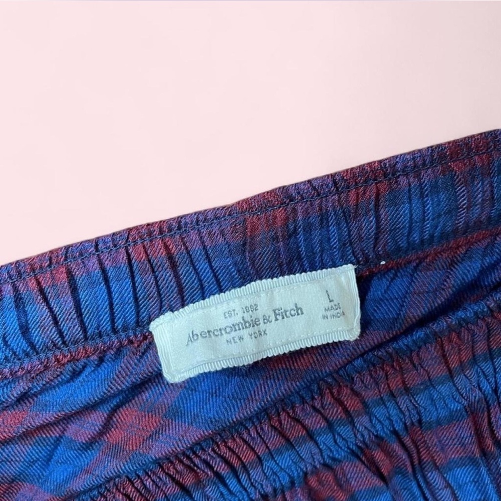 Abercrombie Blue & Burgundy Plaid Circle Mini Skirt | NWOT | Academia / Grunge - Picture 4 of 5